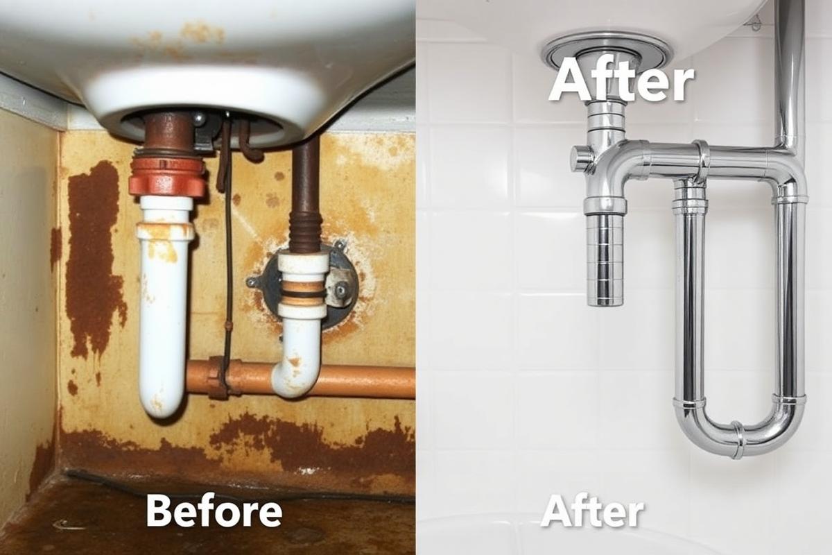 Under-sink re-pipe